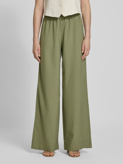 Christian Berg Woman Stoffhose mit elastischem Bund Khaki 4