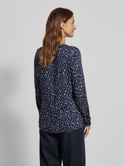 Smith and Soul Regular Fit Bluse aus Viskose mit V-Ausschnitt Modell 'VINCE' Dunkelblau 5