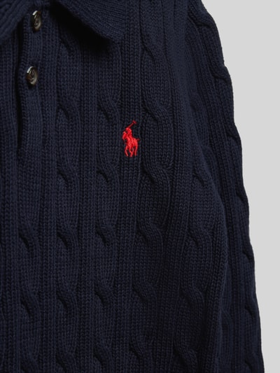 Polo Ralph Lauren Kids Sweter z dzianiny z wyhaftowanym logo Granatowy 2