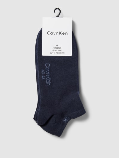 CK Calvin Klein Socken mit Label-Schriftzug im 2er-Pack Marine 3