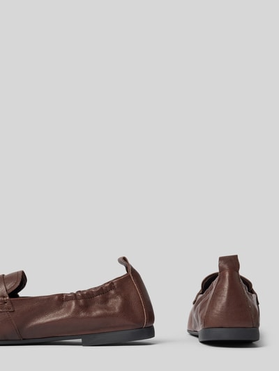 Copenhagen Loafer aus echtem Leder mit glatter Sohle Mittelbraun 2