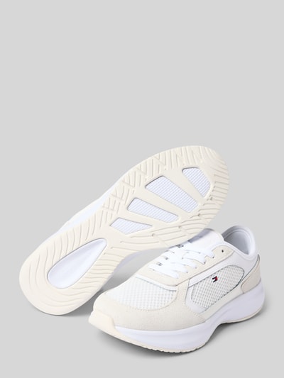 Tommy Hilfiger Low Top Sneaker mit verschiedenen Strukturen Weiss 4