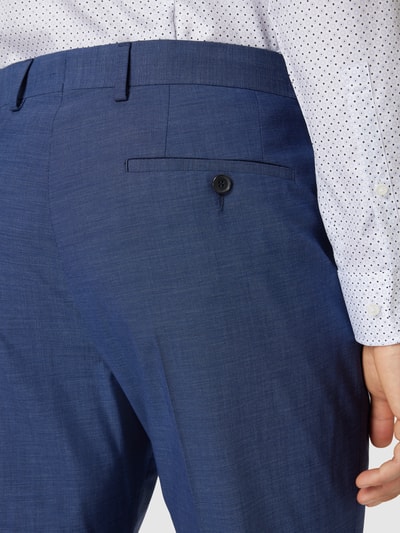 s.Oliver BLACK LABEL Spodnie do garnituru z efektem melanżu model ‘Pure’ Granatowy 3