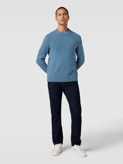 Windsor Sweter z dzianiny z mieszanki kaszmiru model ‘Ecosio’ Jasnoniebieski 1