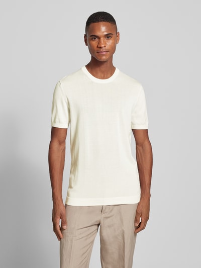 Strellson Gebreide pullover met ribboorden, model 'ADRIAN' Offwhite - 4