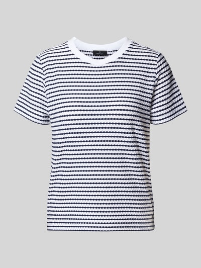 monari T-Shirt mit Strukturmuster Marine 2
