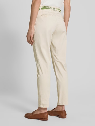 Christian Berg Woman Slim fit chino met strikceintuur Ecru - 5