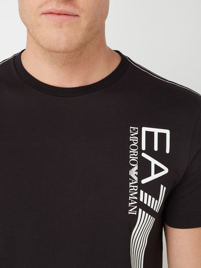 EA7 Emporio Armani T-Shirt mit gummiertem Logo-Print Black 3