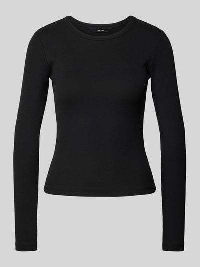 Vero Moda Slim Fit Langarmshirt mit Baumwoll-Anteil Modell 'CHLOE' Black 2