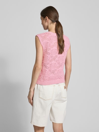 Jake*s Casual Regular Fit Stricktop mit Crochet Fuchsia 5