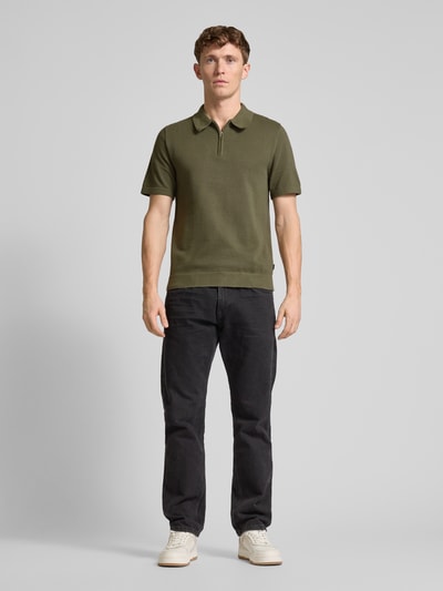 Jack & Jones Premium Regular Fit Poloshirt mit Label-Detail Modell 'MILANO SPRING' Oliv 1