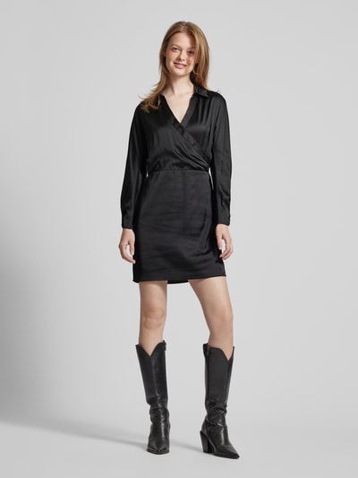 Guess Knielanges Kleid mit Umlegekragen Modell 'TANYA' Black 1