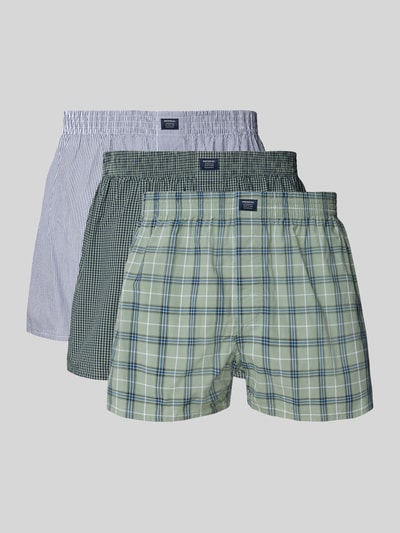 MCNEAL Boxershort van puur katoen met logopatch in een set van 3 stuks Metallic groen - 1