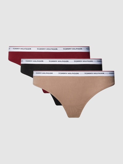 TOMMY HILFIGER String mit elastischem Logo-Bund im 2er-Pack Bordeaux 1