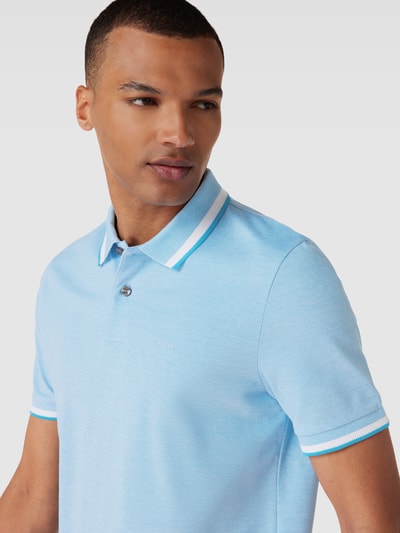 BOSS Poloshirt mit Label-Stitching Modell 'Parlay' Ocean 3