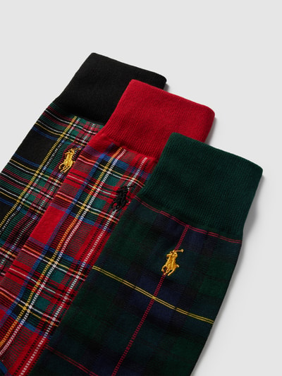 Polo Ralph Lauren Underwear Socken mit Allover-Muster im 3er-Pack Modell 'TARTAN' Dunkelgruen 2