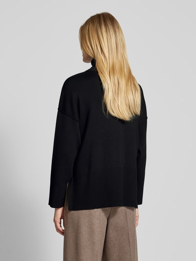 Vila Oversized gebreide pullover met col, model 'OSTRIA' Zwart - 5