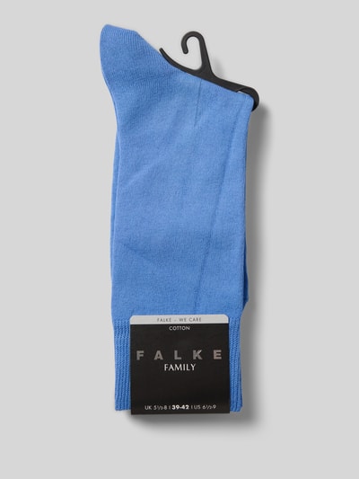 Falke Sokken met labelprint Aquablauw - 3