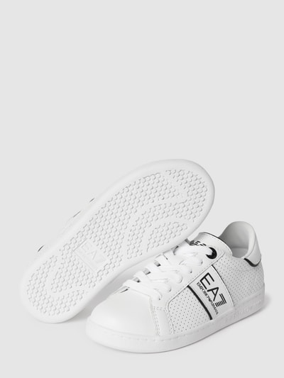 EA7 Emporio Armani Sneakersy ze skóry model ‘CLASSIC SEASONAL’ Biały 4