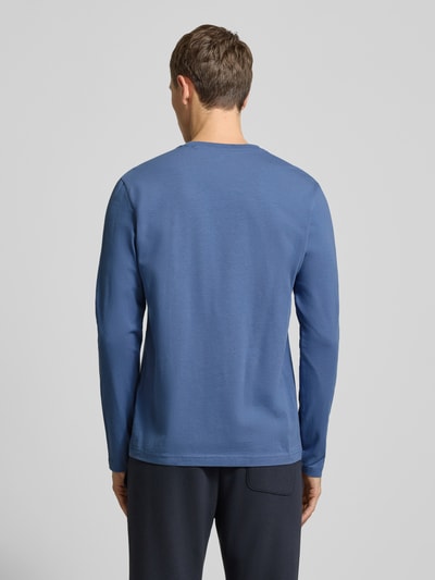 Christian Berg Men Shirt met lange mouwen en geribde ronde hals Jeansblauw - 5