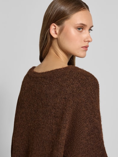 ONLY Regular Fit Pullover mit Woll-Anteil Modell 'NELLIE' Schoko 3