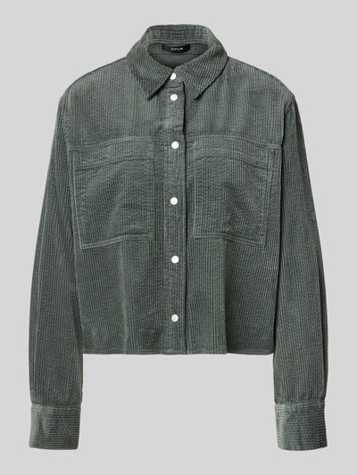OPUS Regular Fit Hemdjacke aus Cord Modell 'Falba' Petrol 2