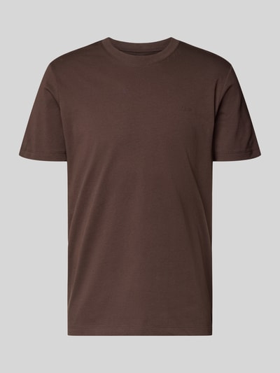 Produktfoto, Regular Fit T-Shirt aus reiner Baumwolle von s.Oliver RED LABEL in Optik: Unifarben, Label-Schriftzug, Jersey, Rundhals, Kurzarm, Herren T-Shirt