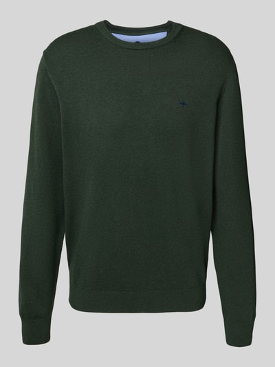 Fynch-Hatton Gebreide pullover met ronde hals Flessengroen - 2