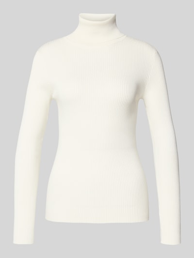Tom Tailor Denim Slim Fit Turtleneck aus Viskose-Mix Offwhite 2