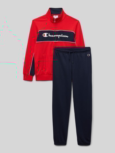 CHAMPION Dres treningowy z nadrukiem z logo i wyhaftowanym logo Czerwony 1