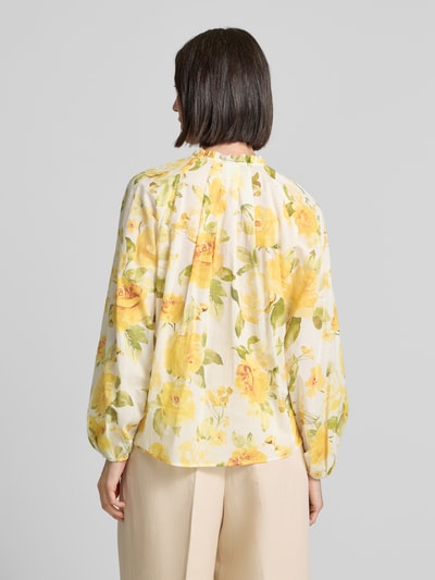 Mango Regular Fit Bluse mit Stehkragen Modell 'MOLLY' Hellgelb 5