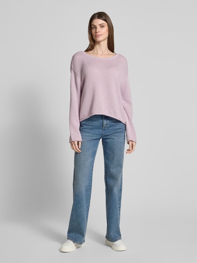 Marc O'Polo Comfort Fit Strickpullover aus reiner Baumwolle Lavender 1
