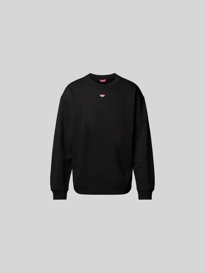 Diesel Sweatshirt mit gerippten Abschlüssen Black 2