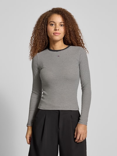 Tommy Jeans Slim fit shirt met lange mouwen van katoenmix Zwart - 4