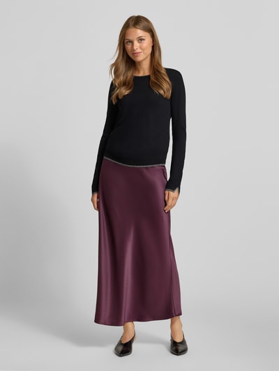 Liu Jo White Regular Fit Longsleeve aus Viskose-Mix mit Rundhalsausschnitt Black 1