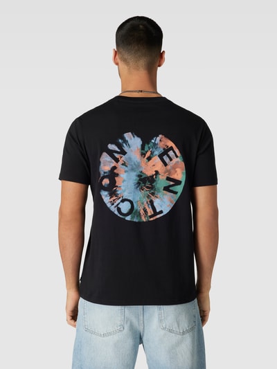 QS T-Shirt aus Baumwolle mit Motiv-Print Black 5