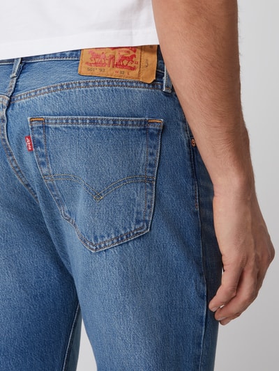 Levi's® Straight Fit Jeans aus Baumwolle Modell '501' - 'Water<Less™' Jeansblau 3