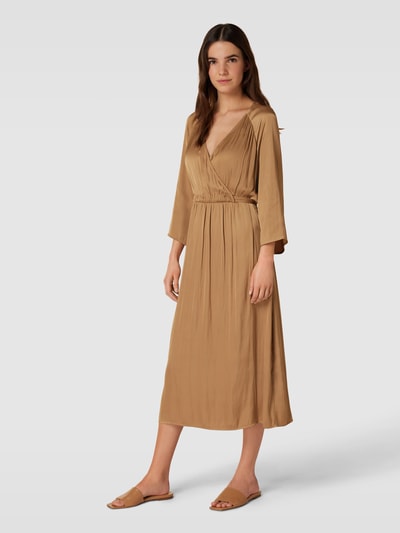 s.Oliver BLACK LABEL Midi-jurk in wikkellook Camel - 1