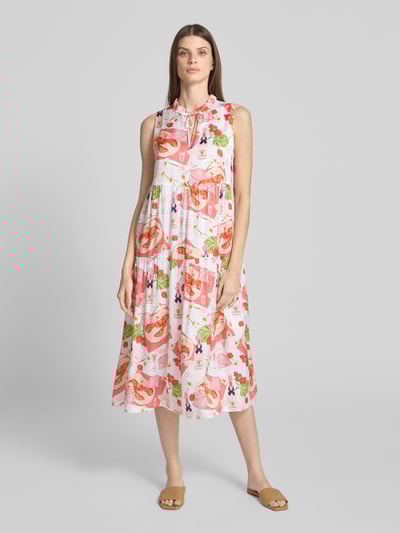 Marc Cain Midikleid mit Schlüsselloch-Ausschnitt Koralle 4