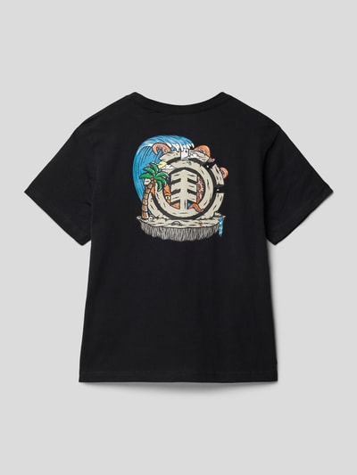 Element T-shirt z nadrukiem z motywem model ‘ICON ISLAND’ Czarny 3
