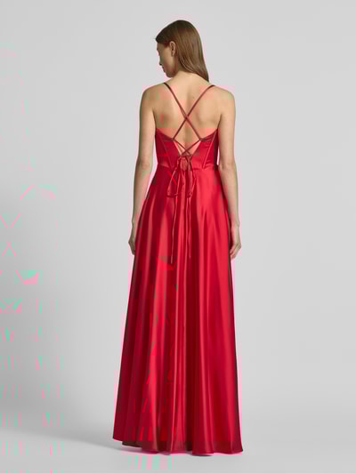Jake*s Cocktail Abendkleid mit Spaghettiträgern Rot 5