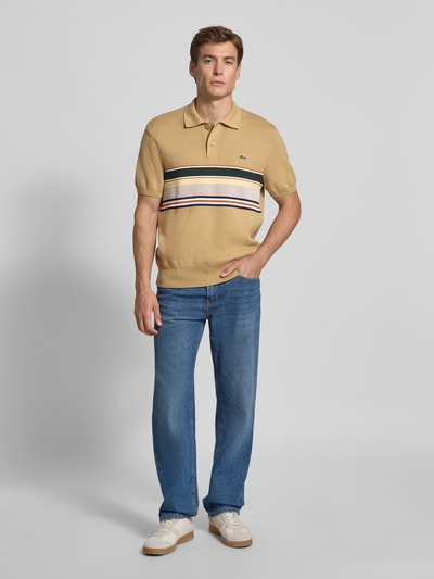 Lacoste Regular Fit Poloshirt aus Baumwoll-Mix Beige 1