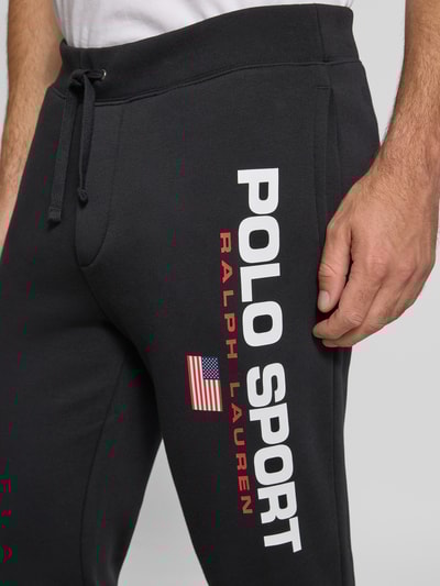 Polo Ralph Lauren Slim fit sweatpants met labelprint Zwart - 3