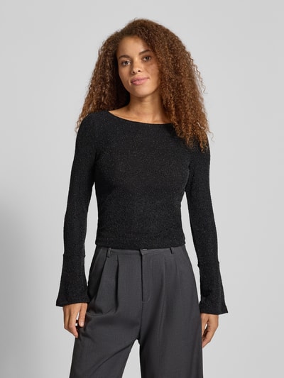 Noisy May Longsleeve mit Rundhalsausschnitt Modell 'GILLY' Black 4