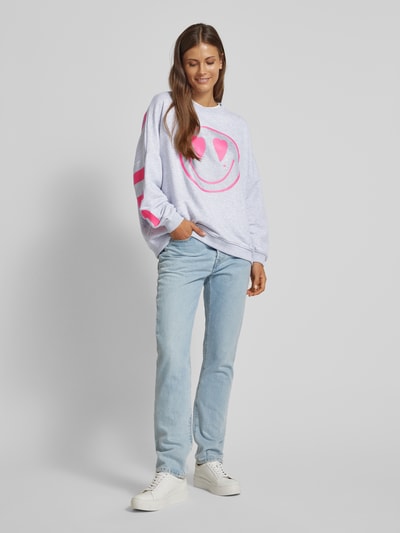 miss goodlife Sweatshirt met ribboorden Lichtgrijs - 1