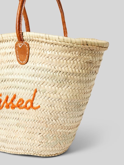 Amabea Strandtasche mit Label-Stitching Sand 3