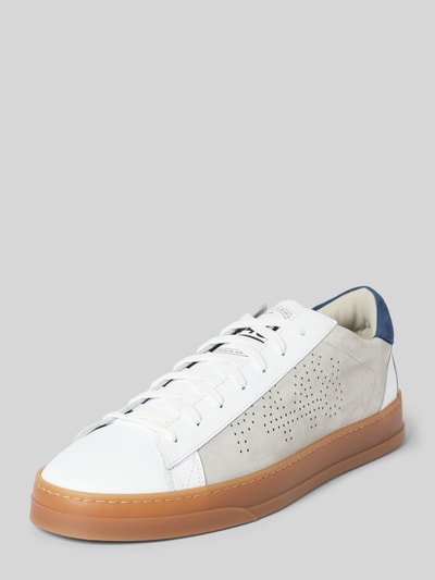 P448 Leren sneakers met labeldetail, model 'Jack' Wit - 1