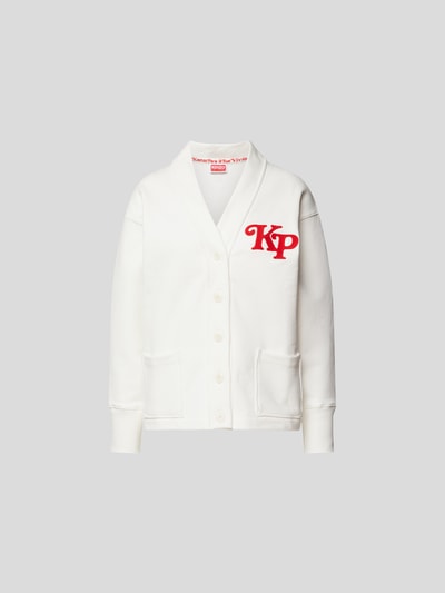 Kenzo Cardigan mit Schalkragen Offwhite 2