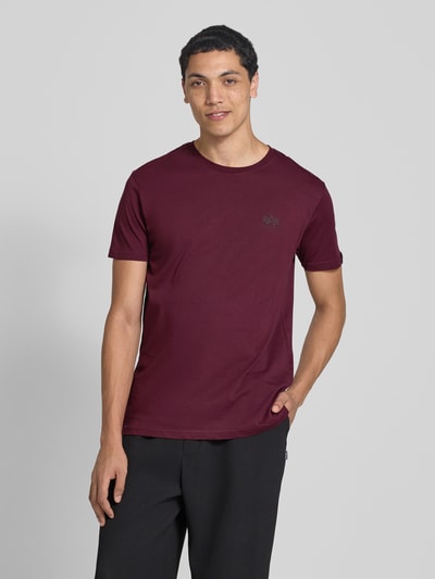 Alpha Industries T-Shirt mit Label-Print Bordeaux 5