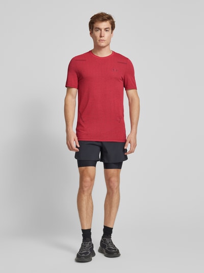 Under Armour T-Shirt mit Label-Print Modell 'Seamless' Hellrot 1